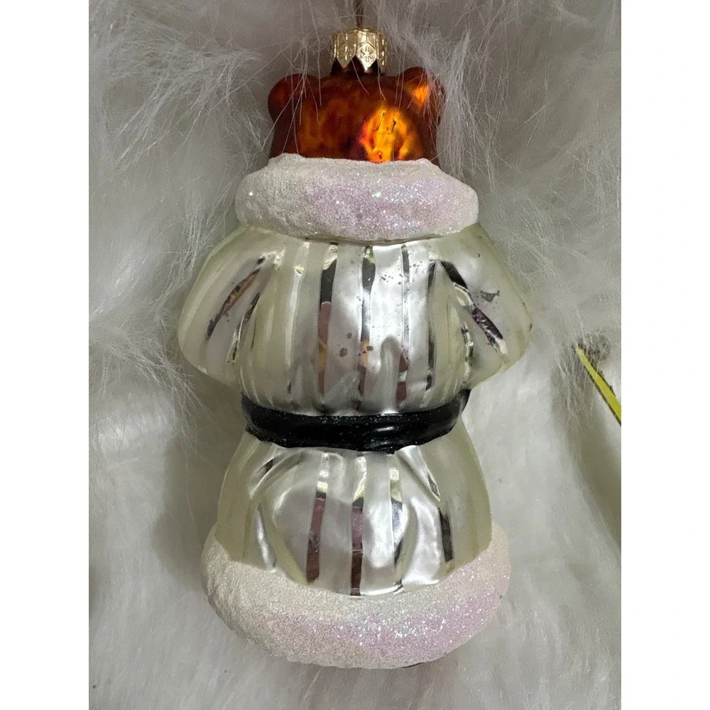 Christopher Radko Glass Bear Ornament Brown Vintage Holiday Christmas Excellent